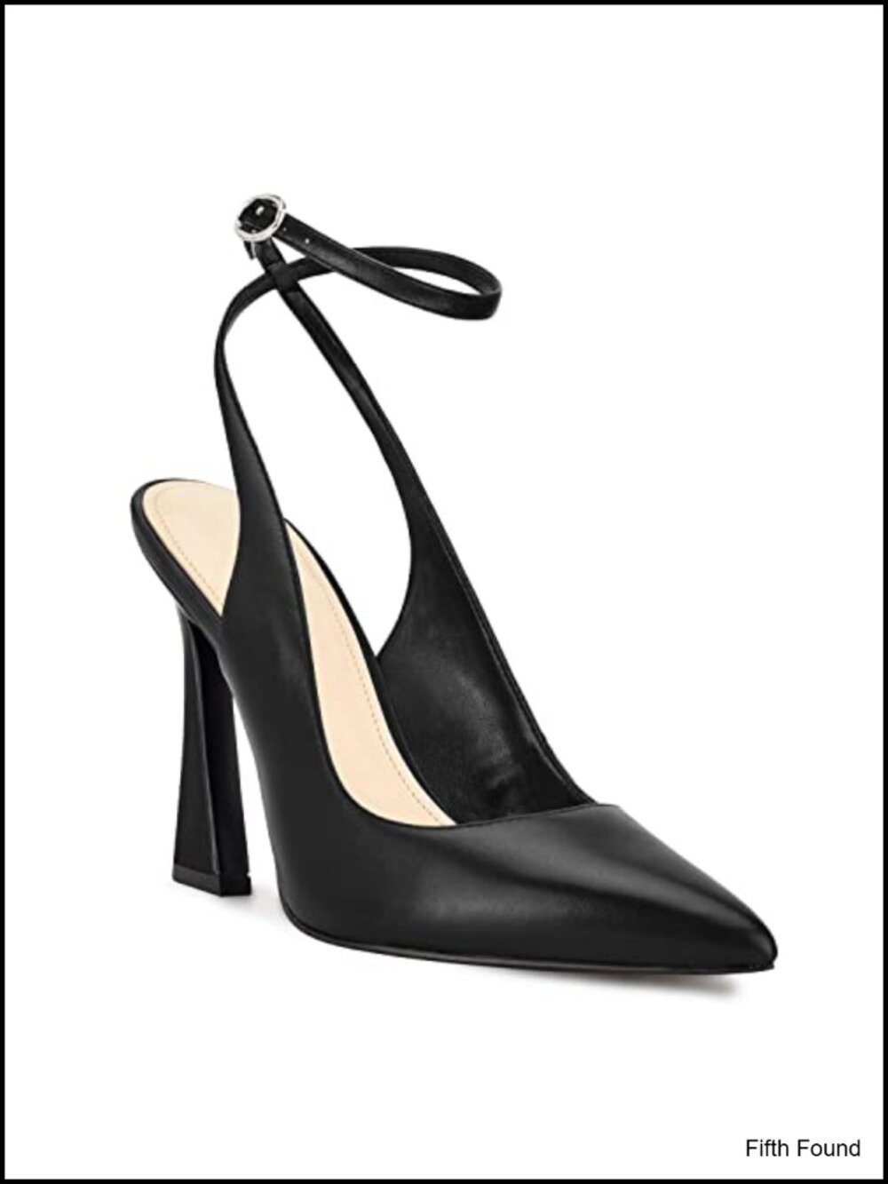 Faux Leather Pointed Toe Slingback High Heel Pumps Wedding Dress Shoes
